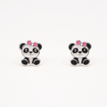 Panda korvakorut pinkki rusetti