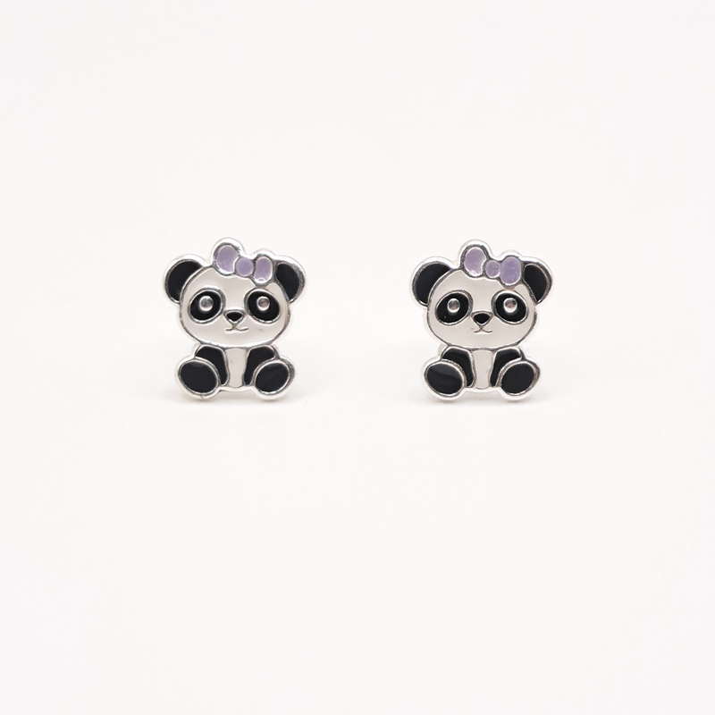 Panda korvakorut violetti rusetti